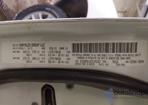 2014 Ram 2500 Tradesman from USA, damaged, VIN 3C6UR5HL4EG145233